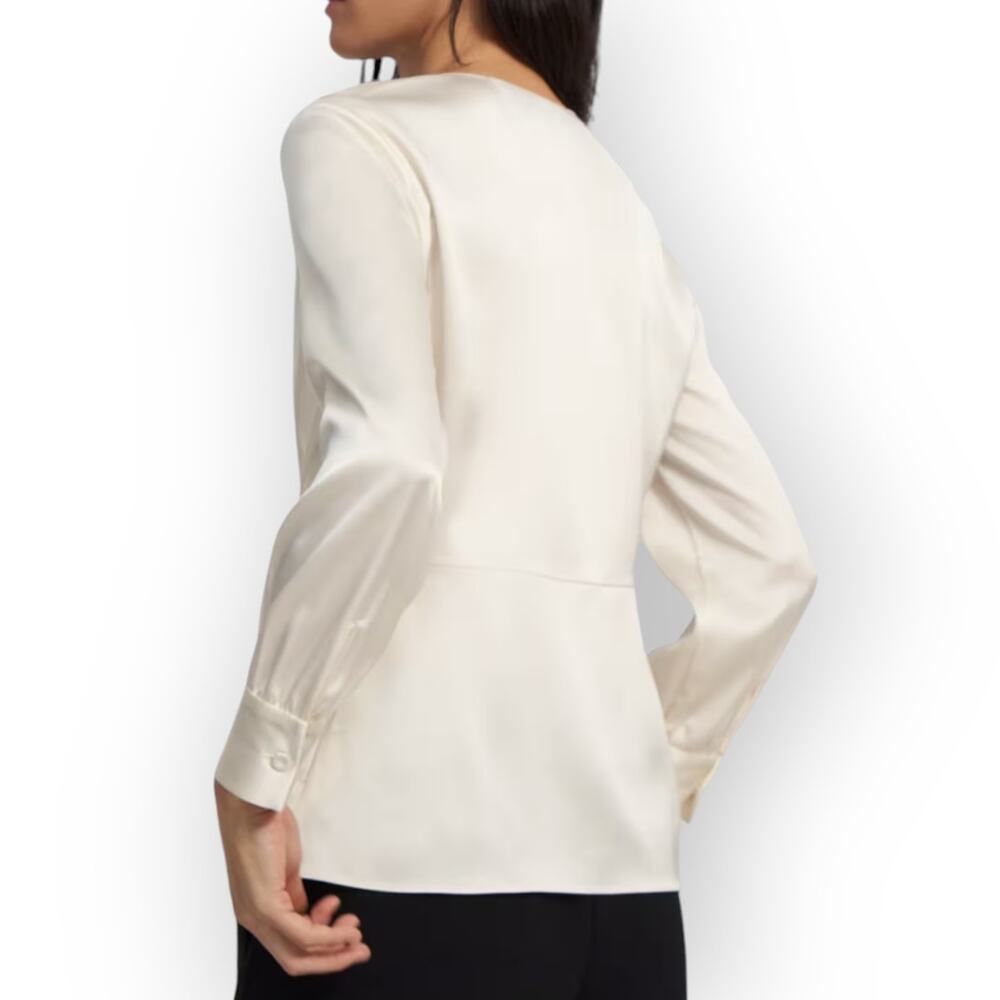 Theory Twist Front Blouse Shirt Size 8 – Elegant Minimalist Top - Picture 12 of 12